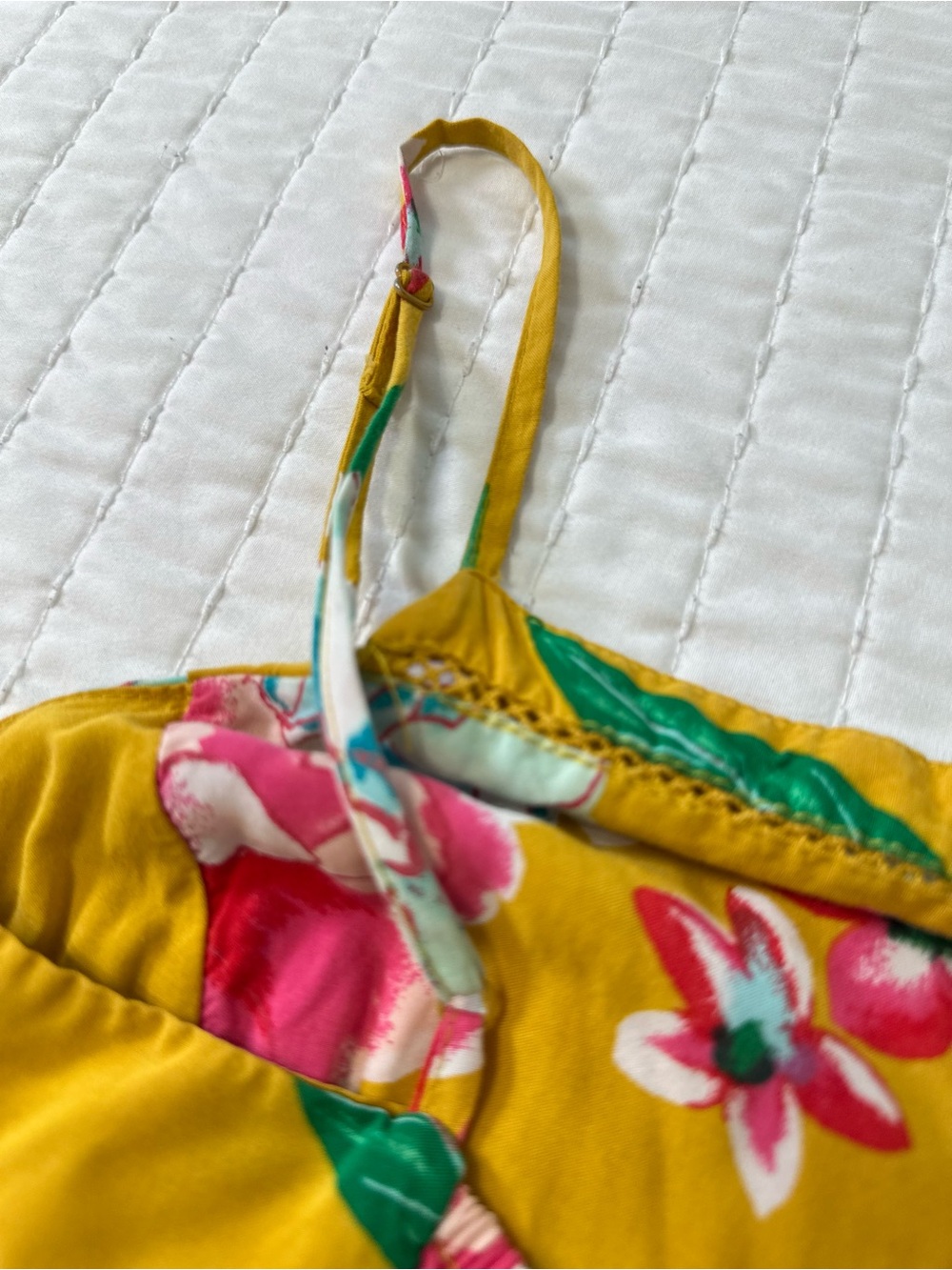 Old Navy Women’s M Viscose Blend Yellow Floral Fit-and-Flare Sundress Summer - Picture 7 of 13